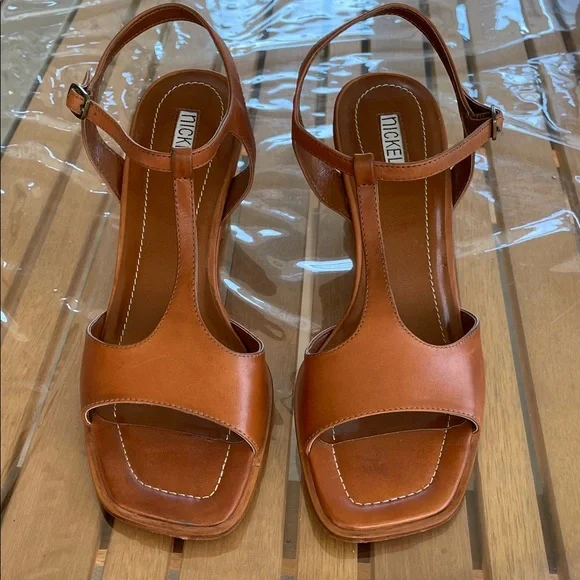 Nickels Women's Brown Leather Sandals - Picture 2 of 10